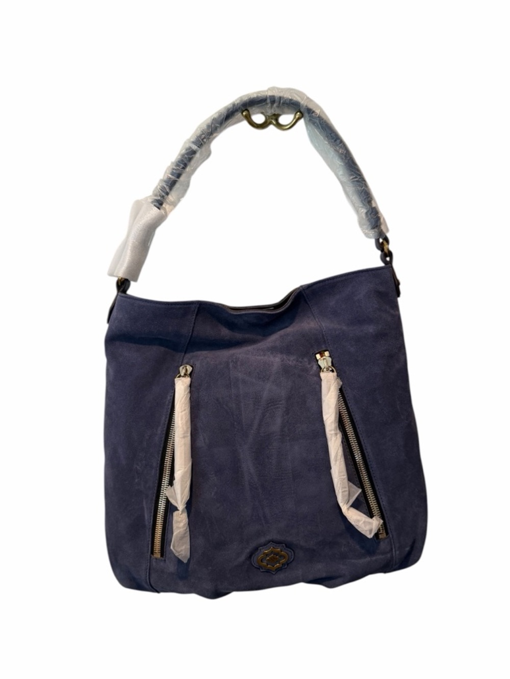 OrYANY Blue Suede Leather Hobo Shoulder Bag NWT Designer Purse Dust Bag